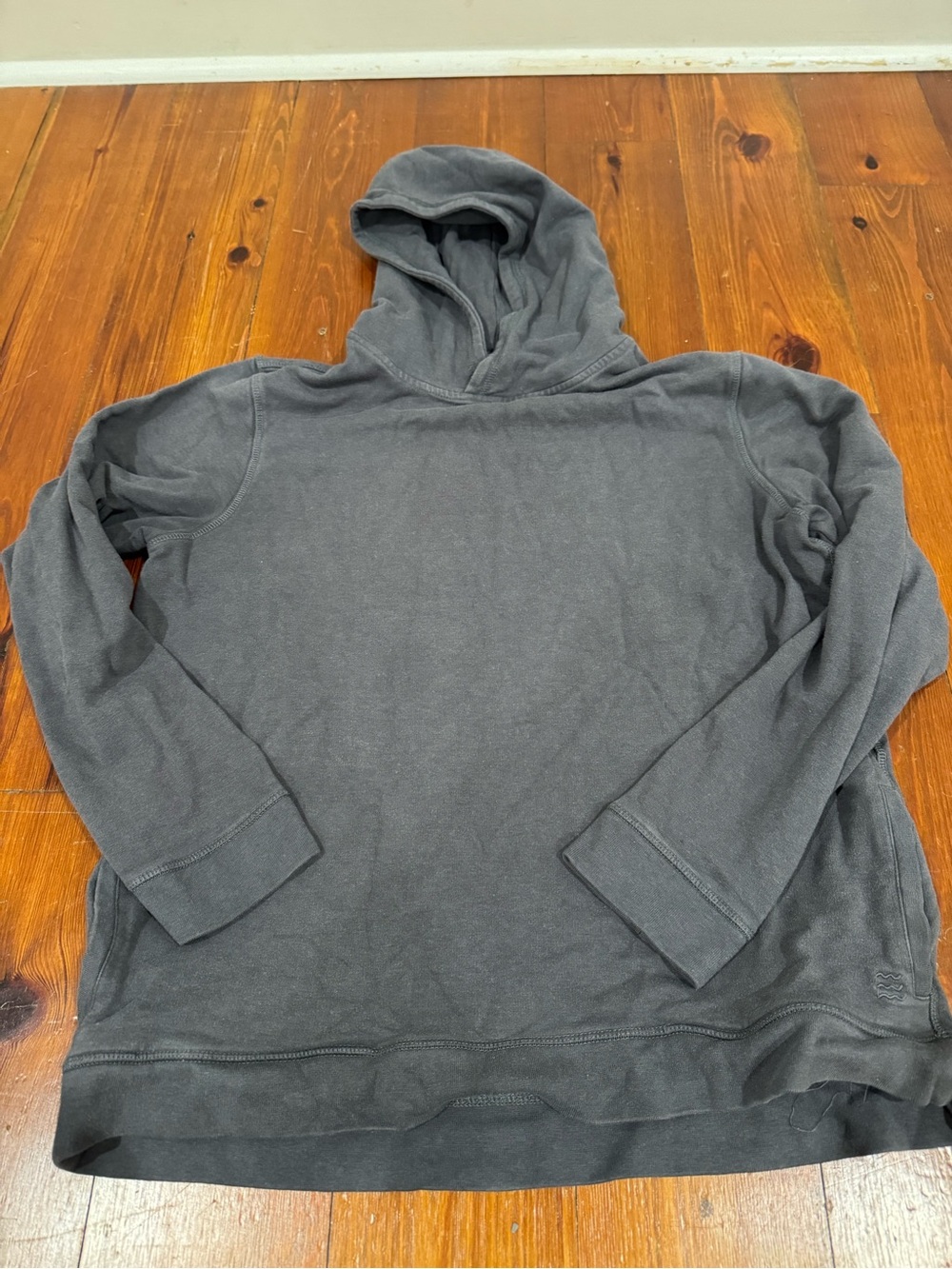 FREE FLY MEN'S BAMBOO HERITAGE FLEECE HOODY charcoal gray LG